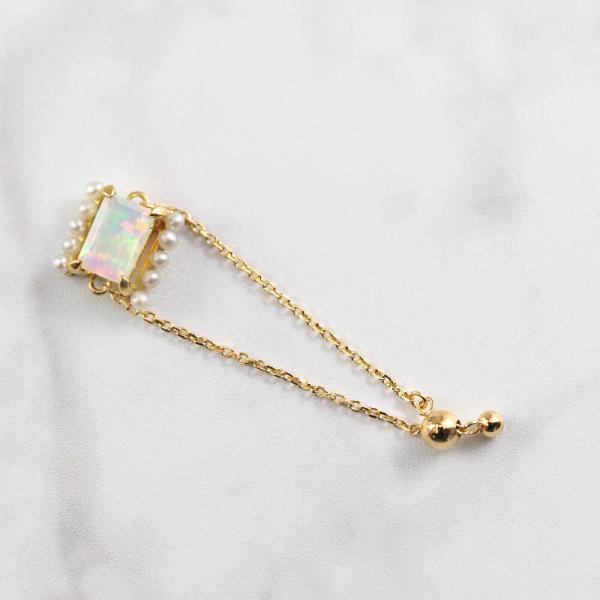 オパール チェーンリング k18 18K 18金 指輪 ゆびわ チェーン パール 真珠 淡水 鎖 シンプル 重ね付け |  | 04