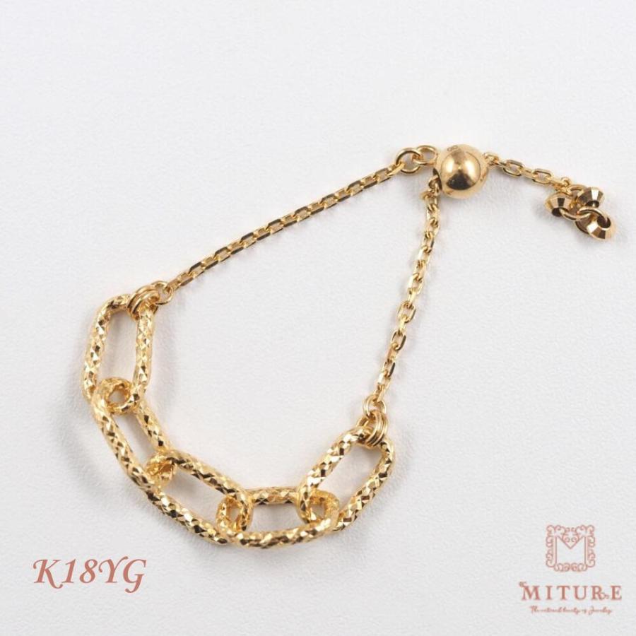 チェーンリング k18 18K 18金 指輪 ゆびわ 鎖 クリップ シンプル 重ね付け 太め ごつめ ボリューム ジュエリー レディース ブランド プレゼント おすすめ | 