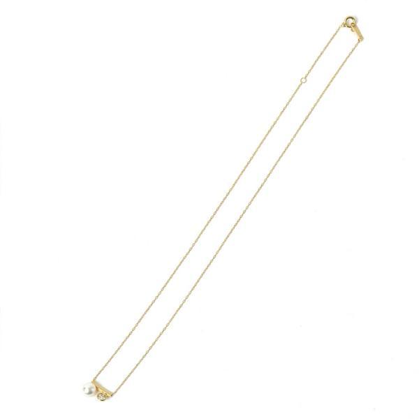 一粒ダイヤモンド ダイヤ 0.1ct あこや 真珠 パール 18金 18k k18 イエローゴールド ネックレス チェーンレディース ジュエリー アクセサリー プレゼント |  | 05