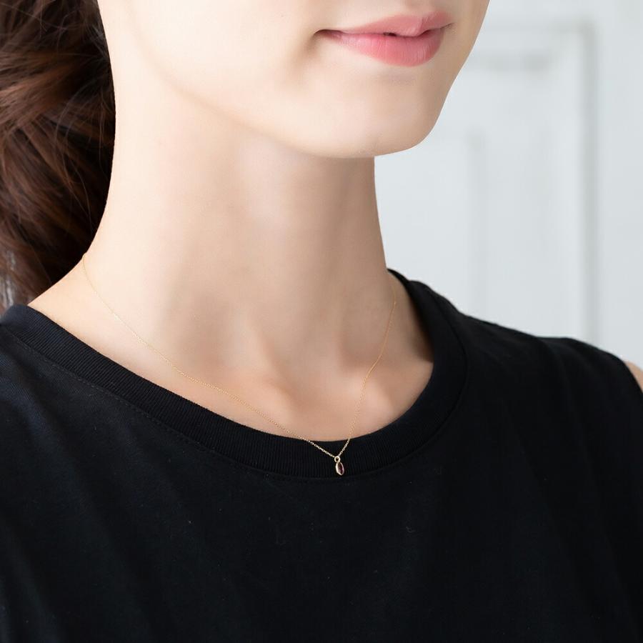 ルビー ネックレス 18k ルビー K18 18金 ネックレス 一粒 7月誕生石 彼女 出産祝い プレゼント ギフトの画像