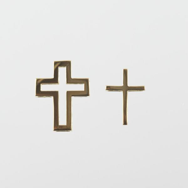 18金 18k メンズ クロス ネックレス ダイヤモンド 小さめ レディース   十字架 地金 ダイヤ 4way |  | 04