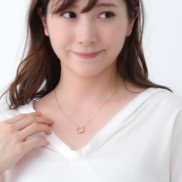 馬蹄 K18ゴールド ネックレス ダイヤモンド  2way ホースシュー お守り 18k　18金 レディース  プレゼント ギフト |  | 02