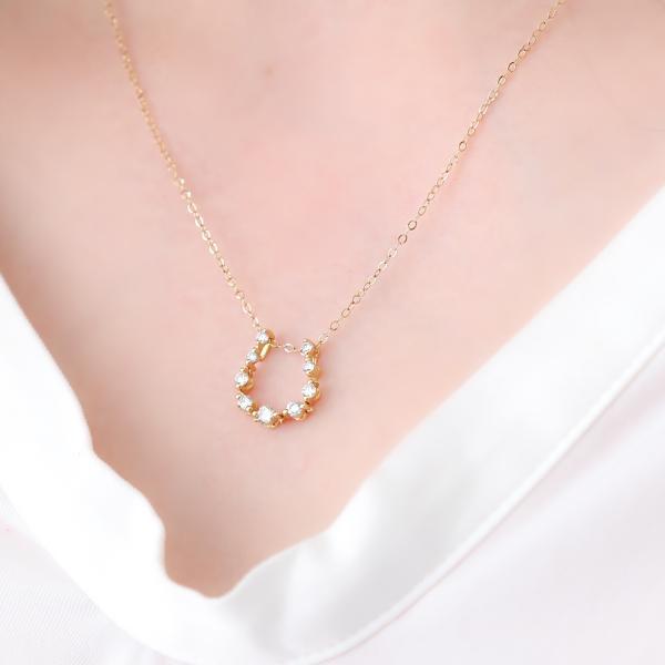 馬蹄 K18ゴールド ネックレス ダイヤモンド  2way ホースシュー お守り 18k　18金 レディース  プレゼント ギフト |  | 04
