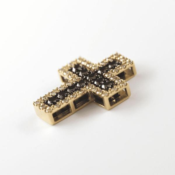 メンズ クロス ネックレス ペンダント 18金 18k ダイヤモンド ブラックダイヤモンド 大きい 十字架 地金 ダイヤ 4way |  | 02