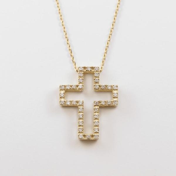 メンズ クロス ネックレス ペンダント 18金 18k ダイヤモンド ブラックダイヤモンド 大きい 十字架 地金 ダイヤ 4way |  | 05