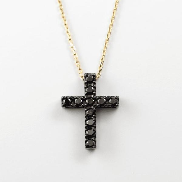 メンズ クロス ネックレス ペンダント 18金 18k ダイヤモンド ブラックダイヤモンド 大きい 十字架 地金 ダイヤ 4way |  | 06