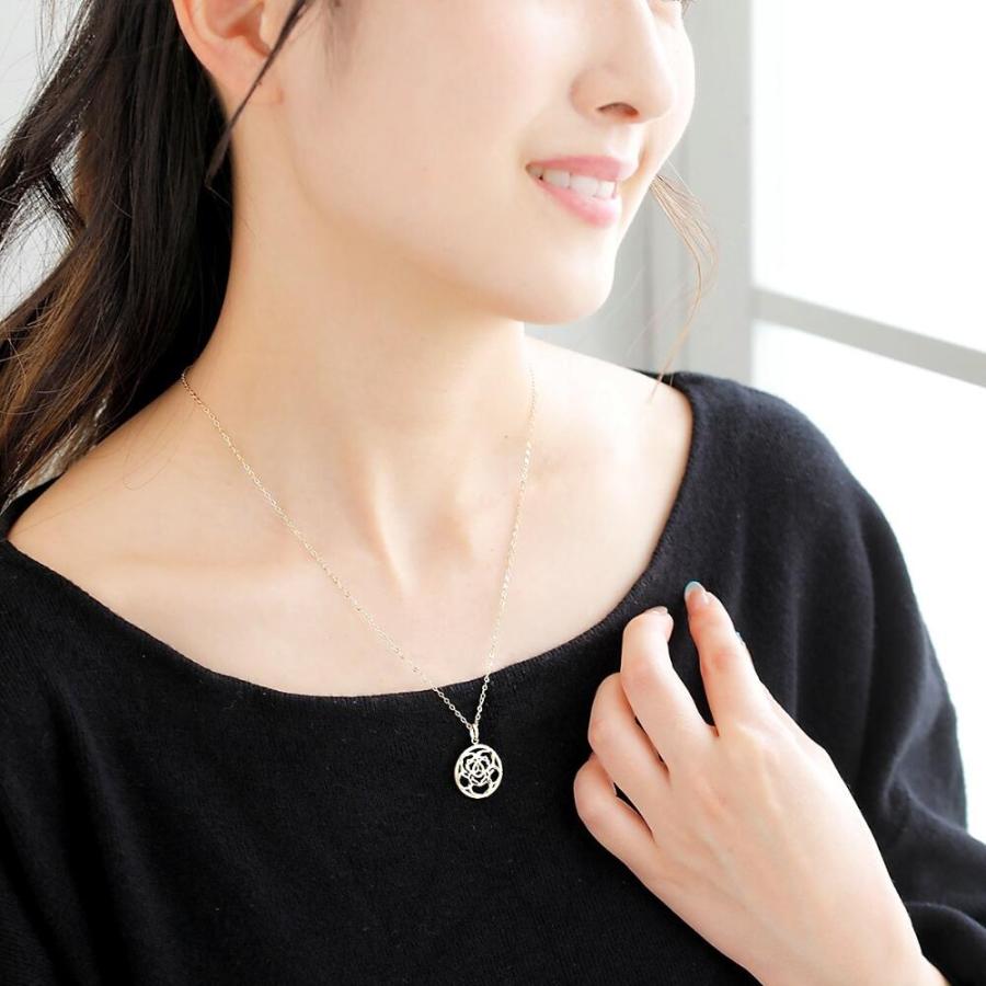 18金 18k ネックレス ペンダント 地金 地金のみ コイン バラ 薔薇 レディース スライド プレゼント ギフトの画像