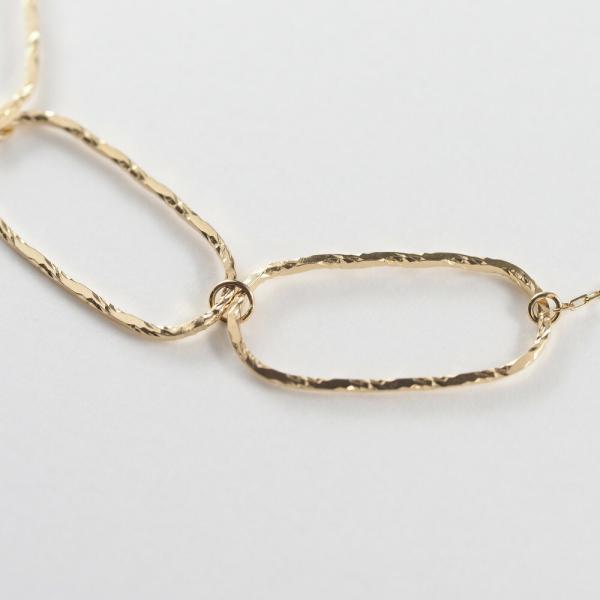 ネックレス ジュエリー レディース人気 18k K18 チェーン トラックチェーン 鎖 輪っか 大きい 流行 トレンド おしゃれ ブランド ゴールド  シンプル 大人 |  | 02