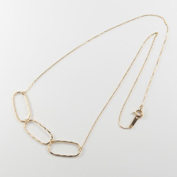 ネックレス ジュエリー レディース人気 18k K18 チェーン トラックチェーン 鎖 輪っか 大きい 流行 トレンド おしゃれ ブランド ゴールド  シンプル 大人 |  | 03