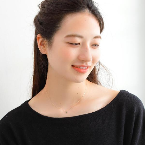 エメラルド ネックレス オーバル  K18イエローゴールド 一粒 5月誕生石 プレゼント ギフト |  | 03