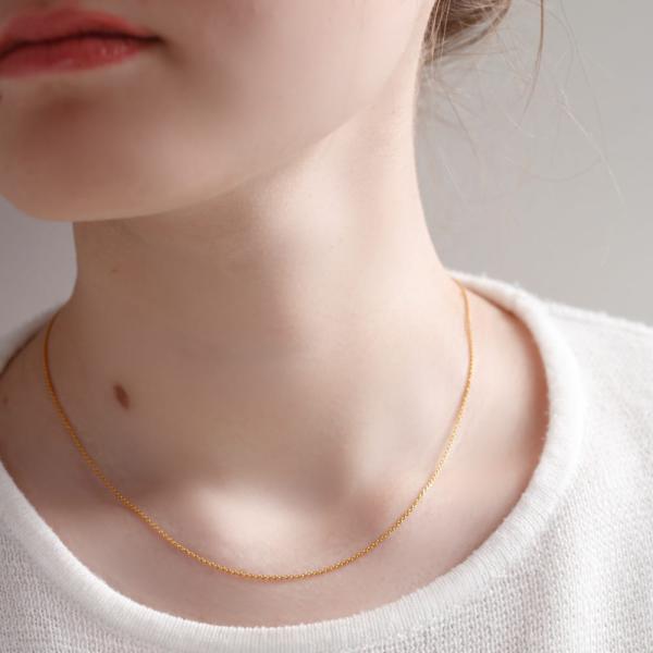 24金ネックレス 純金 ネックレス k24 レディース チェーン ゴールドチェーン 小豆 シンプル 人気 普段使い |  | 02