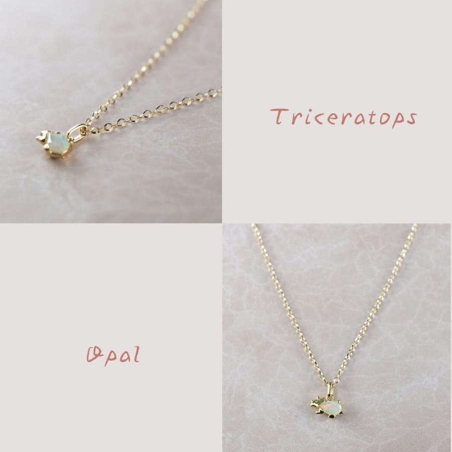 ペンダント ネックレス オパール K18 イエローゴールド 18k 18金 恐竜 トリケラトプス プレゼント 贈り物 ギフト ジュエリー アクセサリー |  | 06