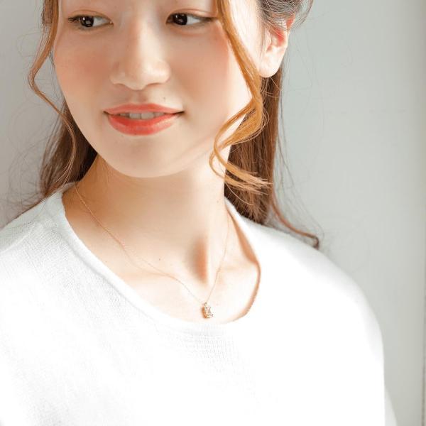 モルガナイト ネックレス k18 ダイヤ ダイヤ取り巻き 18k 18金 角 12月誕生石 カラーストーン シンプル |  | 02