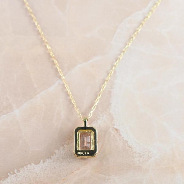 モルガナイト ネックレス k18 ダイヤ ダイヤ取り巻き 18k 18金 角 12月誕生石 カラーストーン シンプル |  | 08