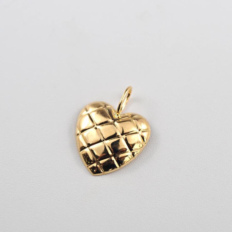 K18 ハート ペンダント トップ 18k 18金 ゴールド 大きい ボリューム 地金 ジュエリー アクセサリー メロンパン レディース |  | 01