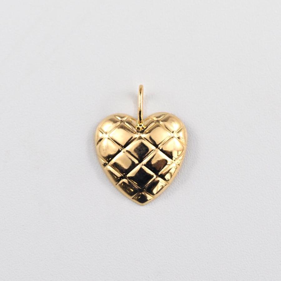 K18 ハート ペンダント トップ 18k 18金 ゴールド 大きい ボリューム 地金 ジュエリー アクセサリー メロンパン レディース |  | 02