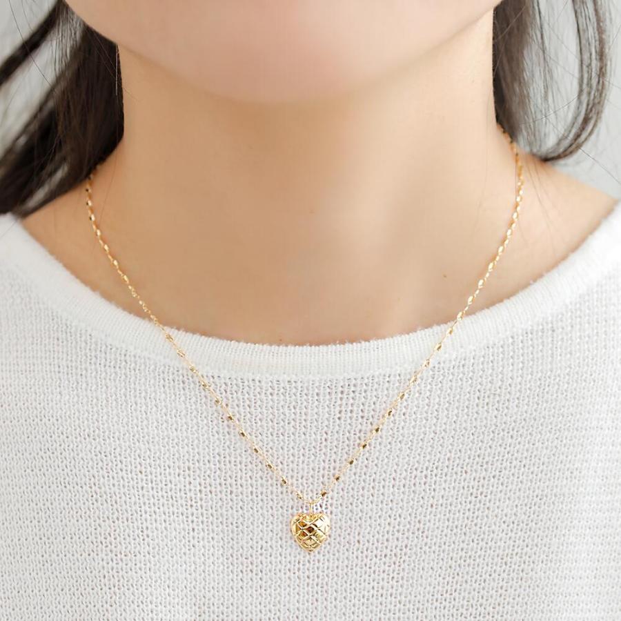 K18 ハート ペンダント トップ 18k 18金 ゴールド 大きい ボリューム 地金 ジュエリー アクセサリー メロンパン レディース |  | 04