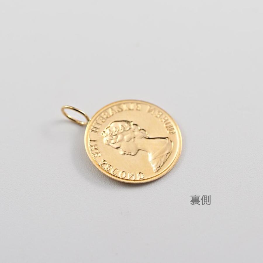 ペンダントトップ レディース メンズ K18 k18 18K 18金 ゴールド コイン ペンダント トップ 金貨 メダル 地金 丸 エリザベスの画像