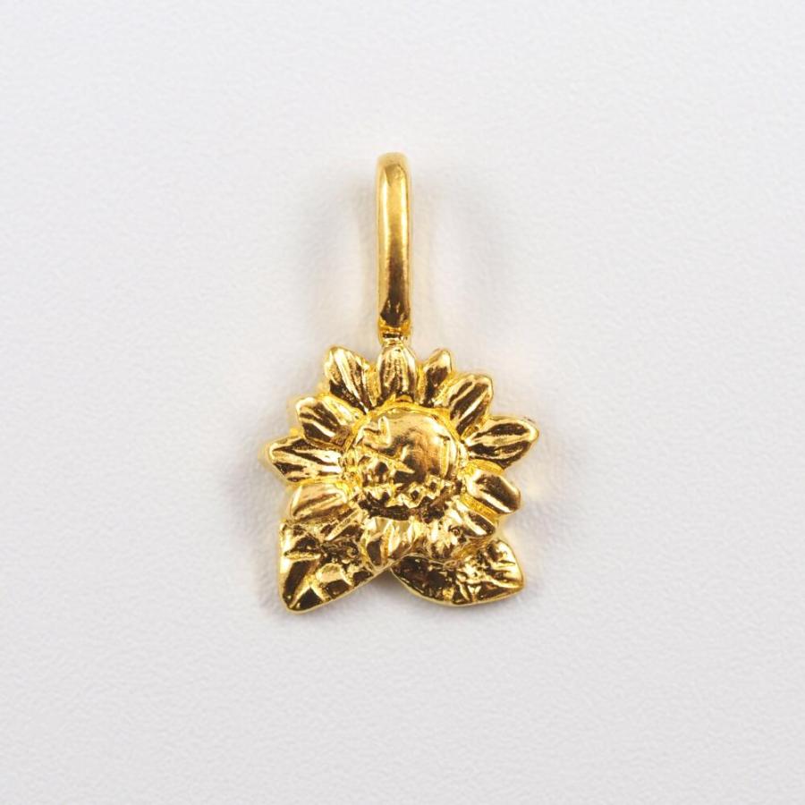 ペンダントトップ 24金 ペンダント 純金 k24 24K 向日葵 ひまわり フラワー 花 ネックレス ゴールド レディースの画像