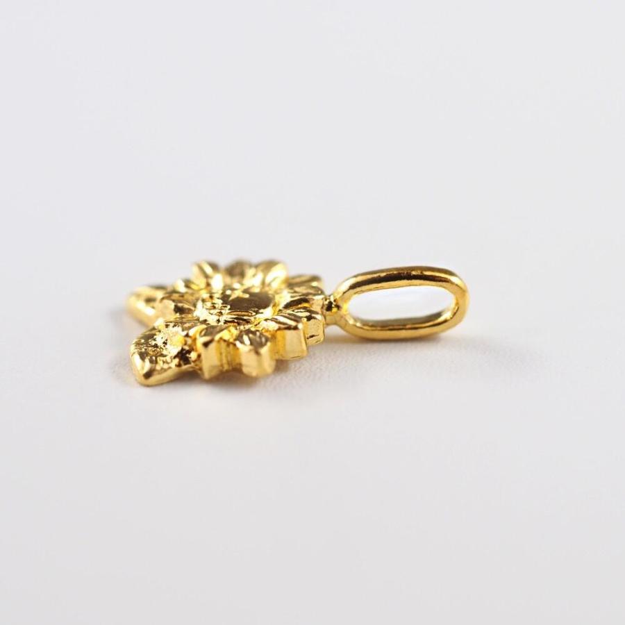 ペンダントトップ 24金 ペンダント 純金 k24 24K 向日葵 ひまわり フラワー 花 ネックレス ゴールド レディースの画像
