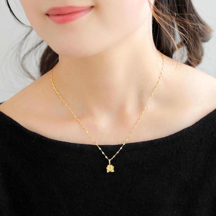 ペンダントトップ 24金 ペンダント 純金 k24 24K 向日葵 ひまわり フラワー 花 ネックレス ゴールド レディースの画像