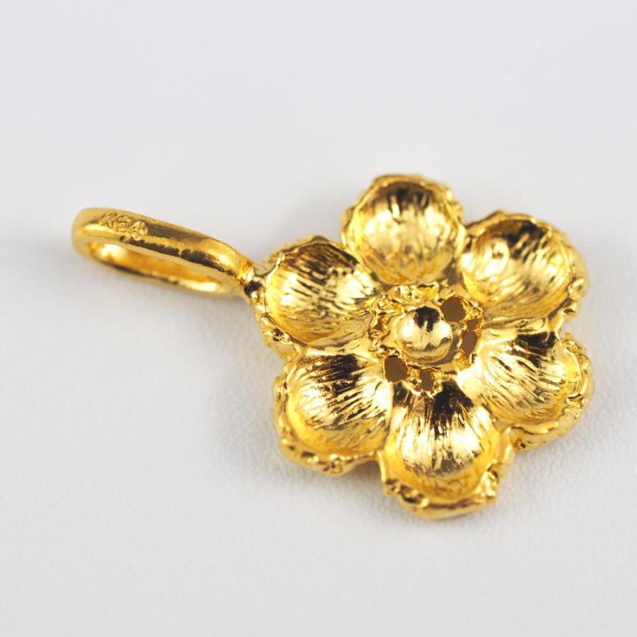 ペンダントトップ 24金 ペンダント 純金 k24 24K ペンダントトップ フラワー 花 6枚花 ネックレス ゴールド レディース |  | 05