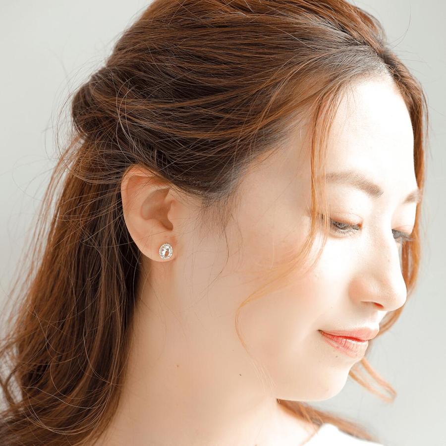 モルガナイト ピアス 18金 k18 ダイヤ ダイヤ取り巻き 18k モルガナイト ピアス 18金 k18 ダイヤ ダイヤ取り巻き 18k