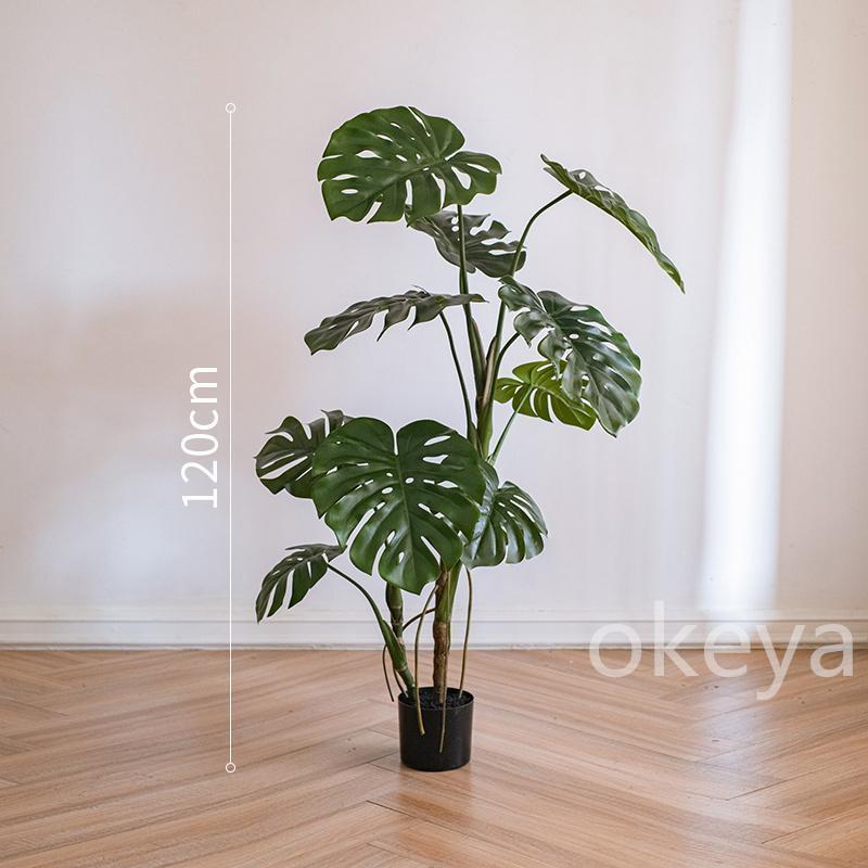 モンステラ モンステラツリー グリーン 観葉植物 造花 タヒチ 南国 夏 観葉植物 大型 インテリア 人工 フェイク 模様替え おしゃれ モダン シンプル 店舗_3