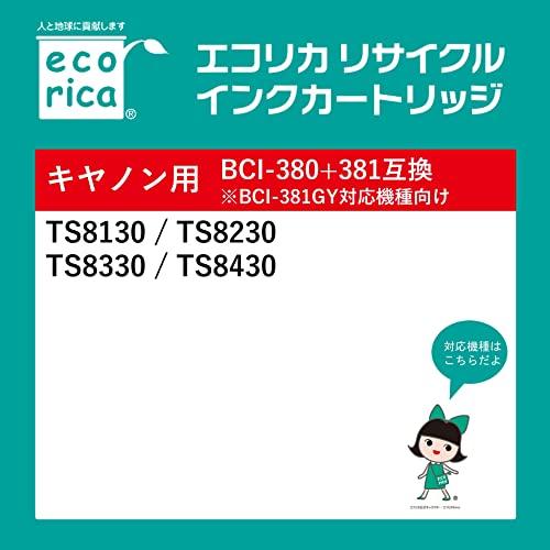 エコリカ キヤノン BCI-381+380/6MP対応リサイクルインク 6色パック ECI-C381-6P 残量表示対応｜mitusawa10｜02