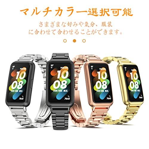 MIJOBS Huawei band 8 スマートウォッチバンド ステンレススチールメタル用ブレスレット 取り付け簡単 調節可能なビジネススタイル 時計バンド ファ｜mitusawa6｜08