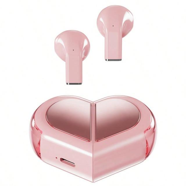 新設計の回転式ハート型ワイヤレスBluetoothイヤホン、キュートで