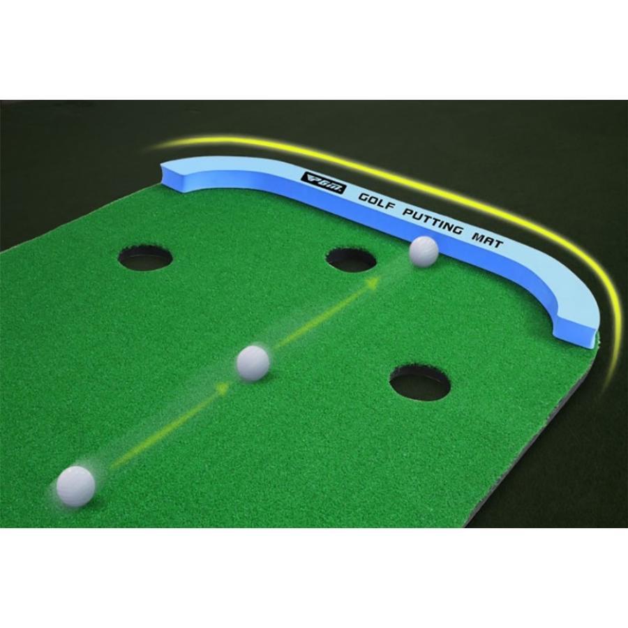 ゴルフ パターマット 3m ゴルフ練習器具 パター パター練習器具 練習 マット アプローチ 室内 自宅 室外 パッティング パット 大型 ライン_3