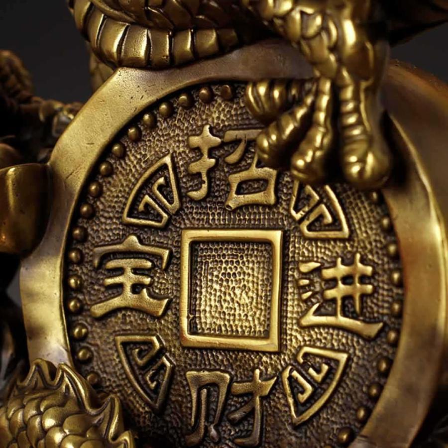 風水 龍 特大 古銭 ドラゴン 金属 置物 竜 玄関 風水グッズ 開運祈願 金運祈願 風水龍 アイテム 龍神 開運 金運 財産運 出世運 恋愛運 幸福 宝くじ プレゼント_6
