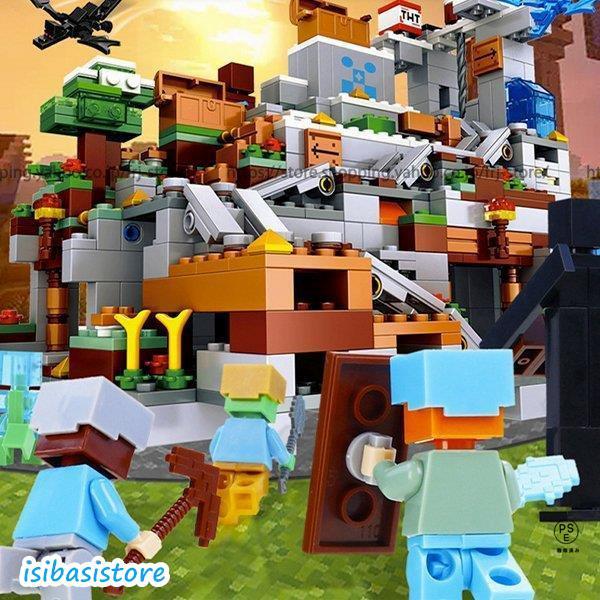 マインクラフト Minecraft 大人気ミニフィグ 鉱山 豪華セット マインクラフト ブロック レゴ交換品 交換 山の洞窟 The Mountain Cave レゴ交換品 交換_1