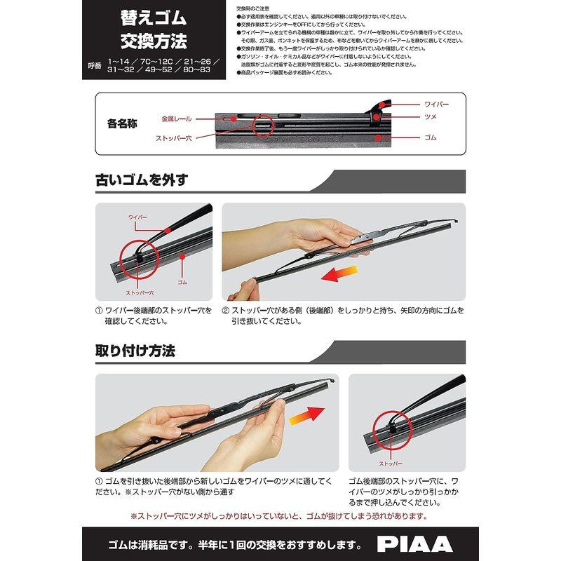 PIAA ワイパー 替えゴム 400mm 超強力シリコート 特殊シリコンゴム 1本入 呼番5D 特殊金属レール仕様 SUD400｜mitusawnto｜05