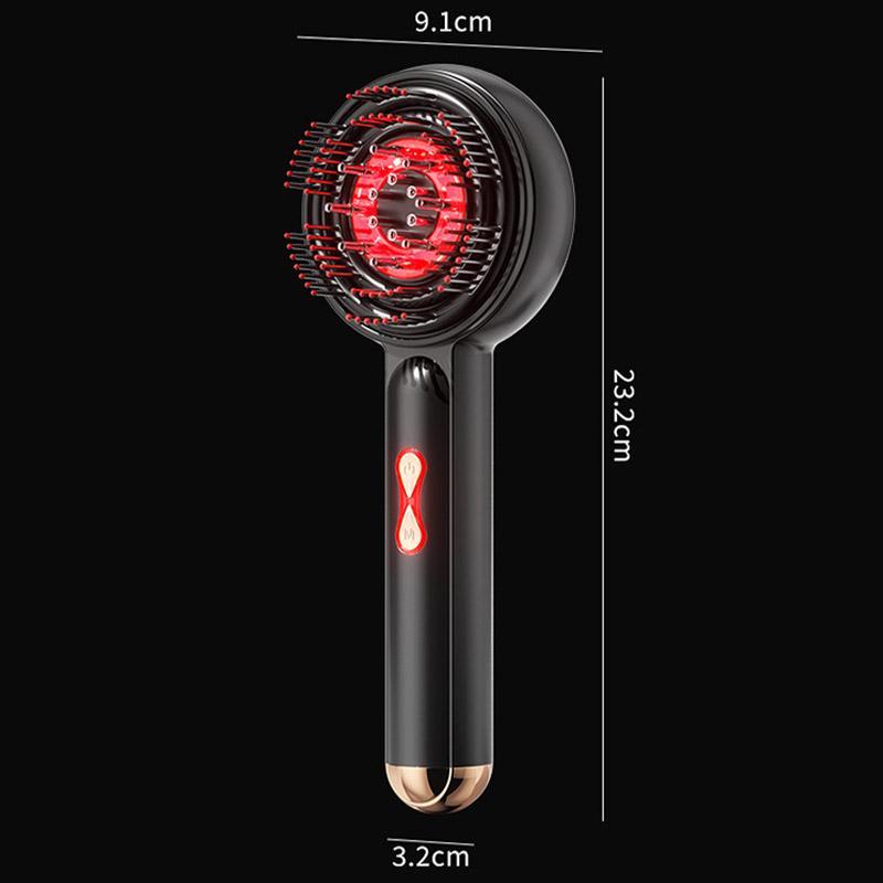 頭皮マッサージ器 導液 EMS 振動 赤光 LED 電動ヘアブラシ ヘッドスパ