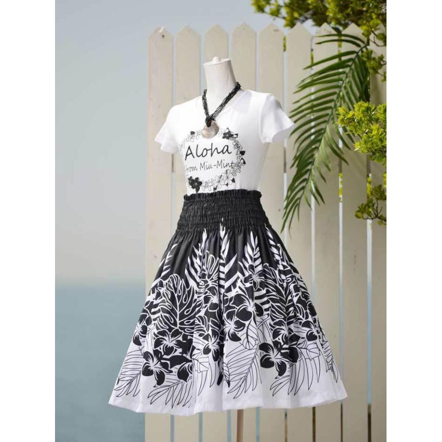 パウスカート シングル フラダンス衣装 パウ 5本ゴム モノトーン