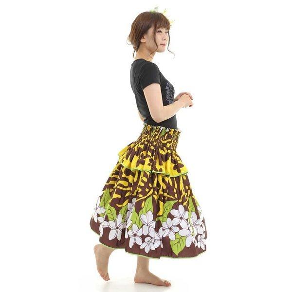 ◇ハワイアンキルト◇パウスカート 白に、茶色のハワイアンキルト柄のパウスカート【HANA ALOHA】白