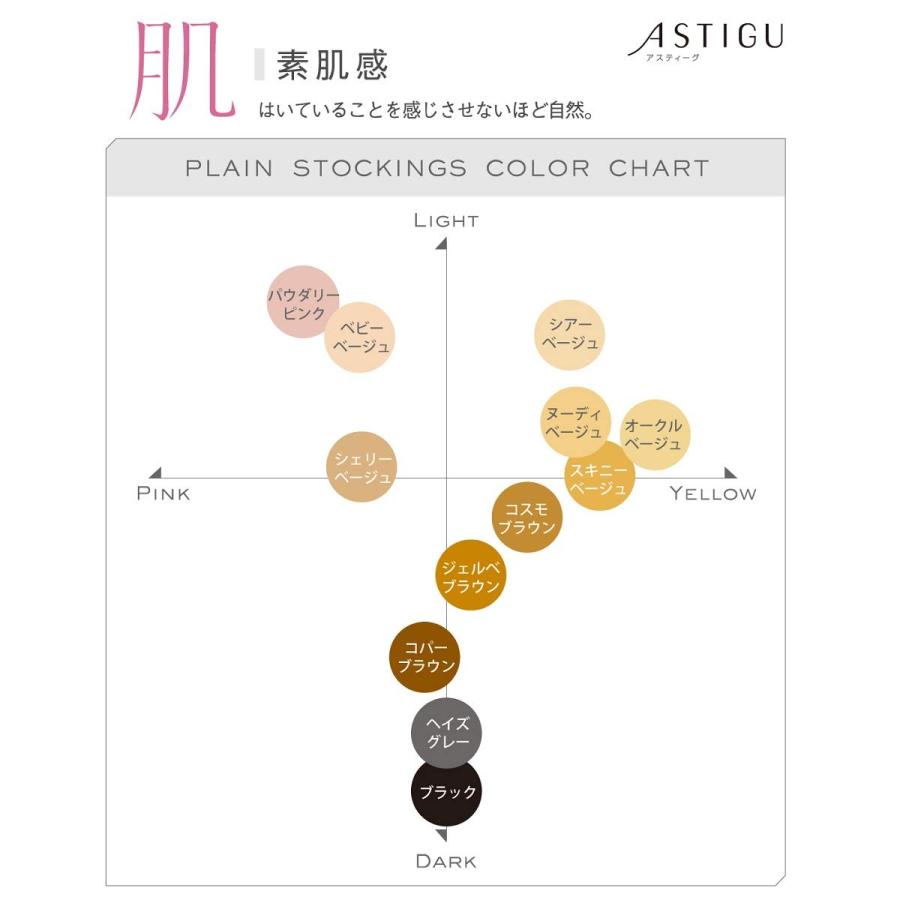 [アツギ] ASTIGU(アスティーグ) 【肌】 素肌感 ストッキング 〈3足組〉 FP5880 レディース NEWベビーベージュ M-L｜miuhouse｜07