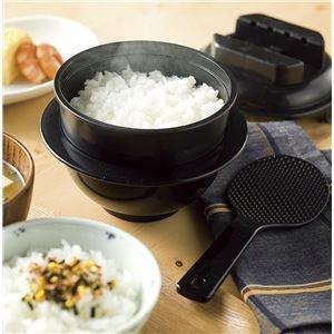 電子レンジ専用炊飯器 備長炭入 ちびくろちゃん 1合炊き[通販用梱包品]｜miuhouse｜02