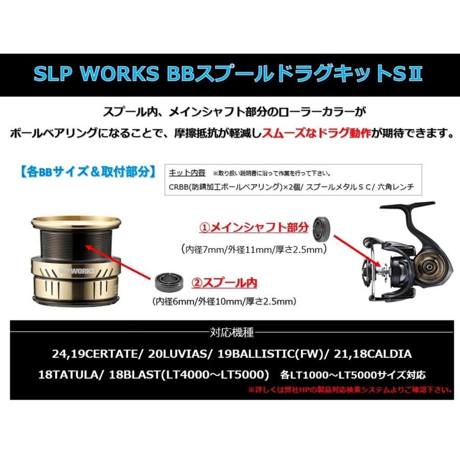 ダイワslpワークス(Daiwa Slp Works) SLPW BBスプールドラグキット S2｜miuhouse｜02