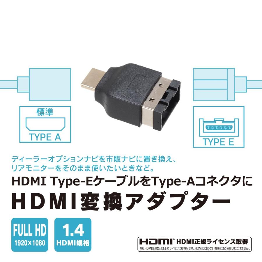 ビートソニック HDMI変換アダプター HDA12 HDMI Type-EケーブルをType-Aコネクタに変換 リアモニターをそのまま使いたいときなど |  | 01