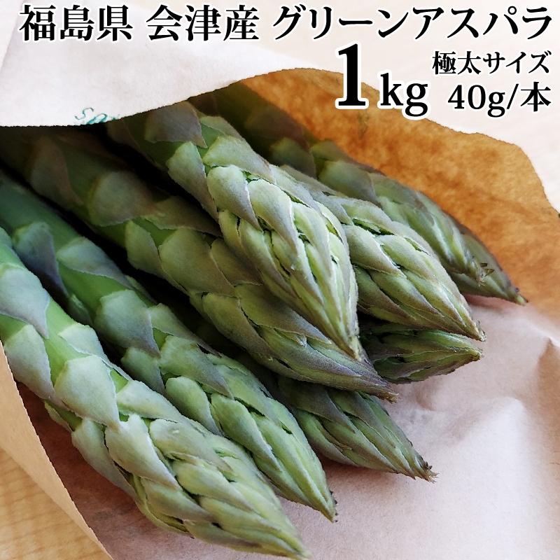 アスパラガス 極太サイズ 1kg 福島県喜多方産 田中農園 クール便 産地