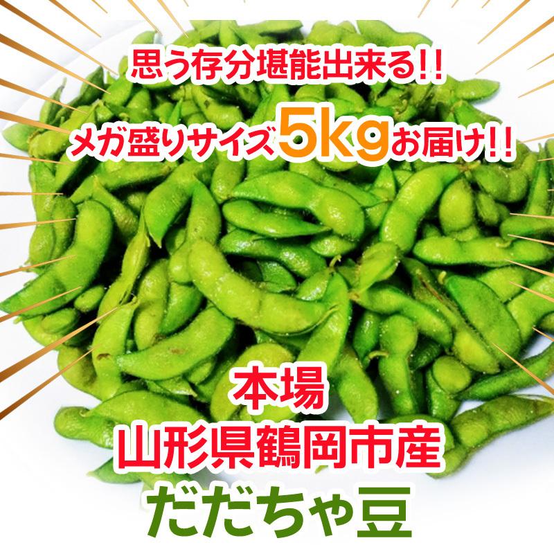 予約販売】だだちゃ豆 山形県鶴岡市産 バラ 秀品 5キロ 8月上旬〜9月