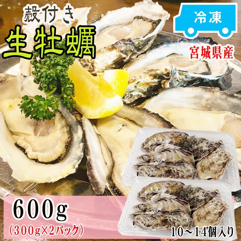 牡蠣 瞬間冷凍 レンジでチン 国産 宮城県産 600g 10〜14個入り (300g×2