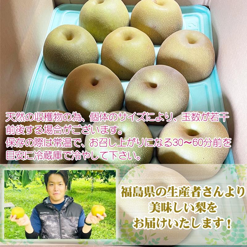 予約販売 訳あり 梨 豊水 5kg 18玉〜25玉入り 萱場梨 福島県産 9月中旬 