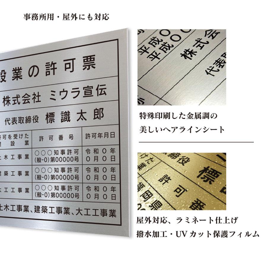 ミウラ宣伝 建設業の許可票 店舗看板 事務所用 建設業許可 看板 標識