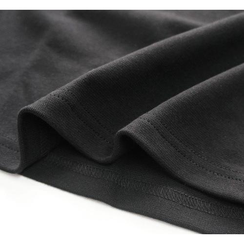 Tシャツ メンズ 日本製 超厚手【美和縫製 サイズ 3 無地Tシャツ 炭黒