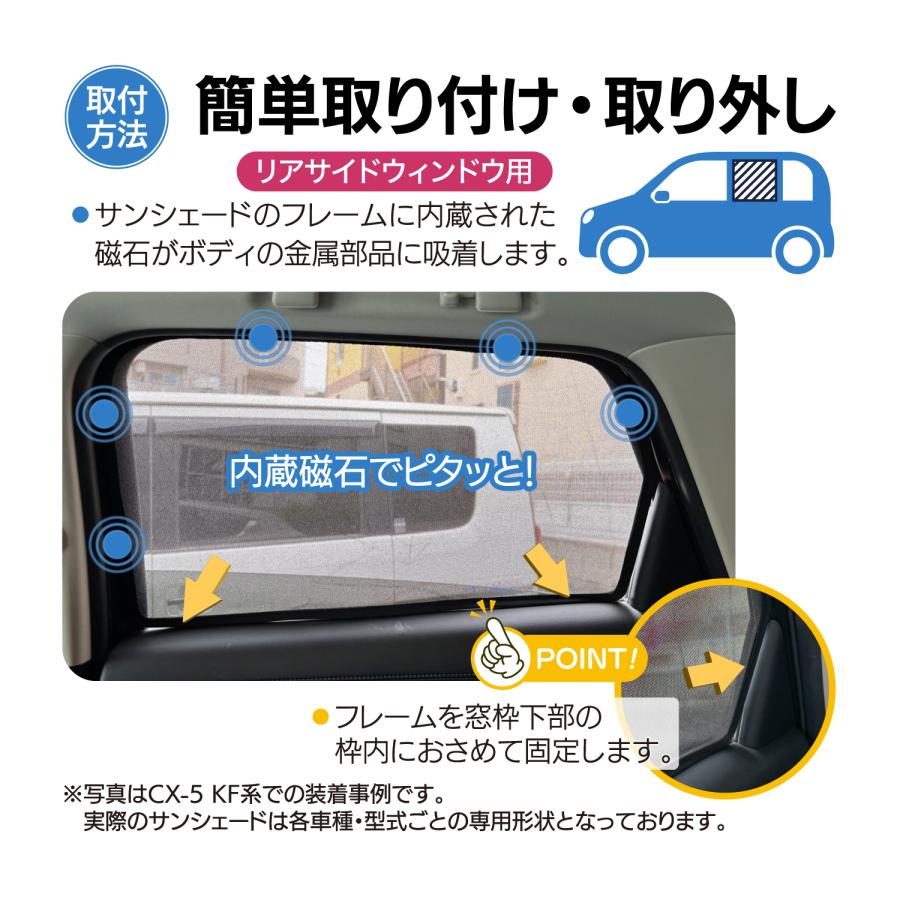 マツダ（Mazda） CX-5 KF系 専用 メッシュシェード 網 リヤサイド リヤ