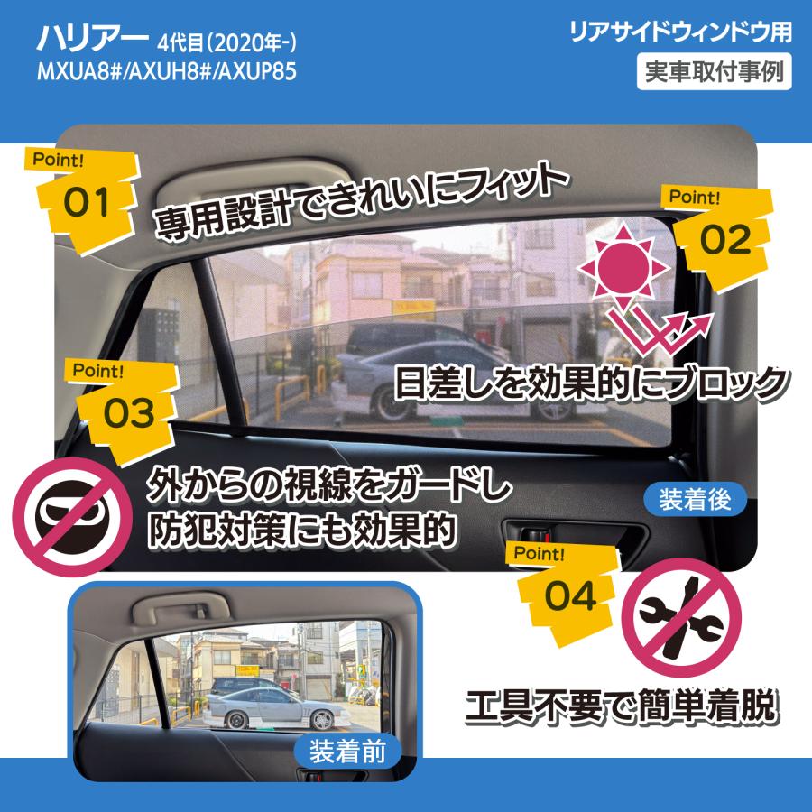 ハリアー 4代目 80系 専用設計 サンシェード メッシュ 網戸 フロント